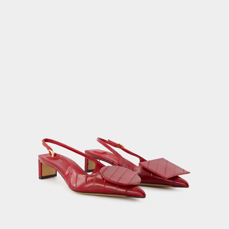 Escarpins Les Slingbacks Duelo B - Jacquemus - Cuir - Rouge