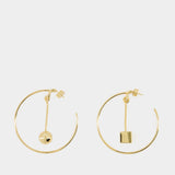 Boucles D'oreilles Les Creoles Nodo - Jacquemus - Laiton - Doré