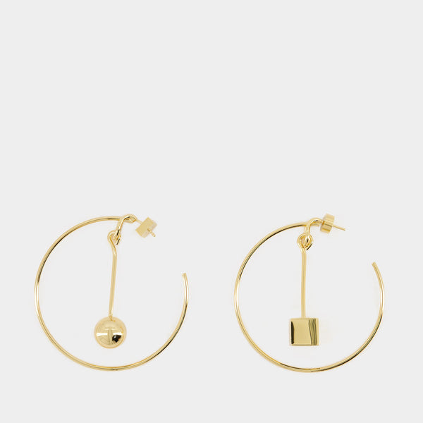 Boucles D'oreilles Les Creoles Nodo - Jacquemus - Laiton - Doré