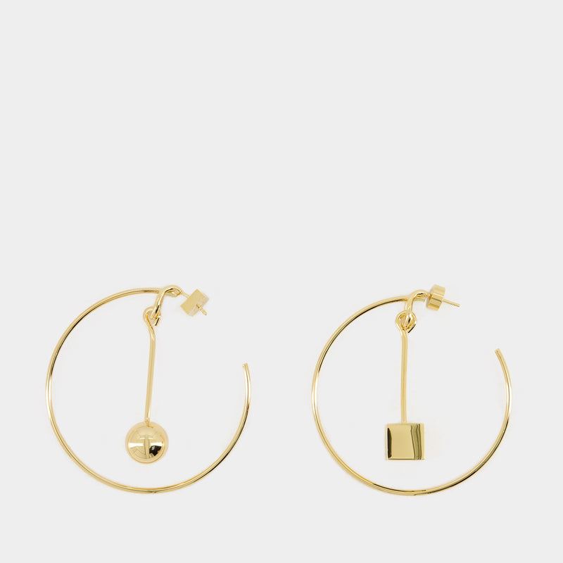 Boucles D'oreilles Les Creoles Nodo - Jacquemus - Laiton - Doré