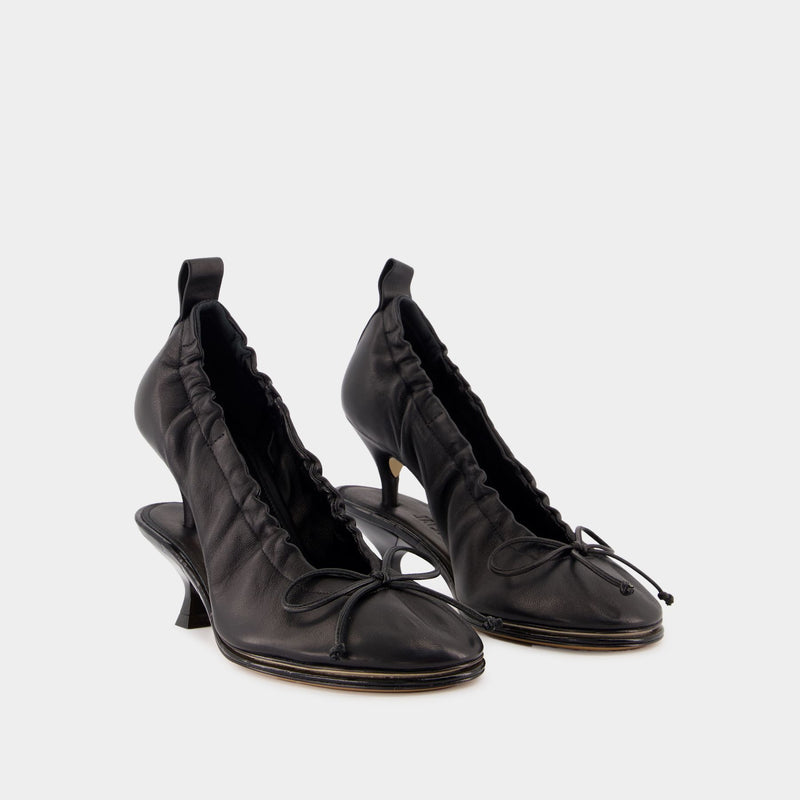 Escarpins Les Doubles Ballerines - Jacquemus - Cuir - Noir