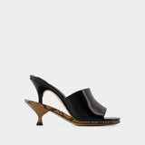 Sandales Les Doubles Mules - Jacquemus - Cuir - Noir