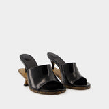 Sandales Les Doubles Mules - Jacquemus - Cuir - Noir