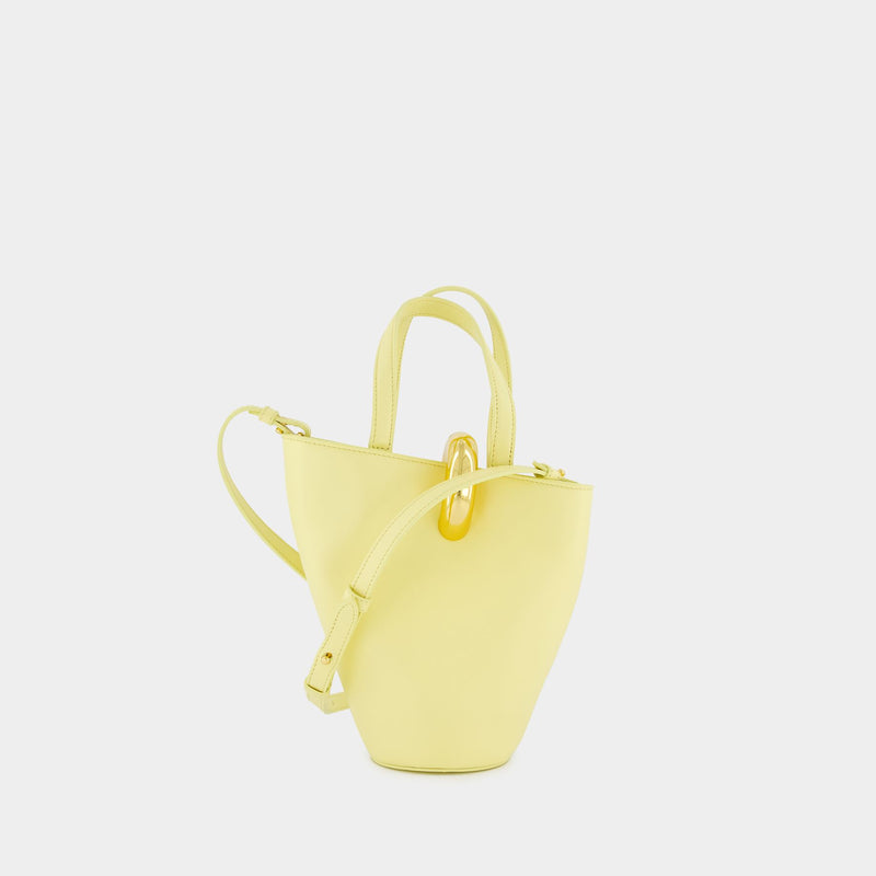 Cabas Le Petit Bambola - Jacquemus - Cuir - Jaune Pâle