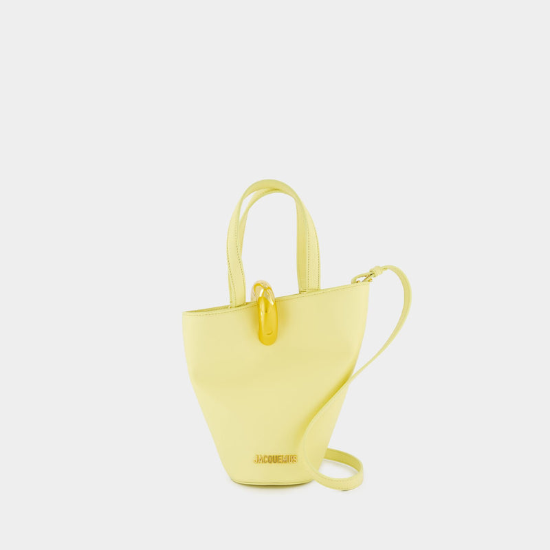 Cabas Le Petit Bambola - Jacquemus - Cuir - Jaune Pâle