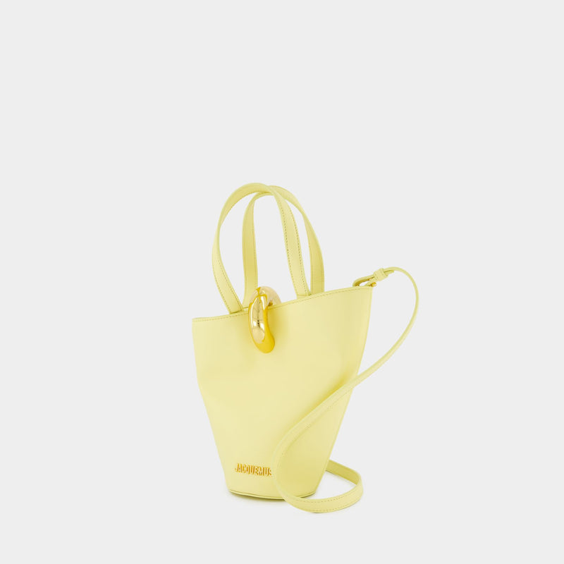 Cabas Le Petit Bambola - Jacquemus - Cuir - Jaune Pâle