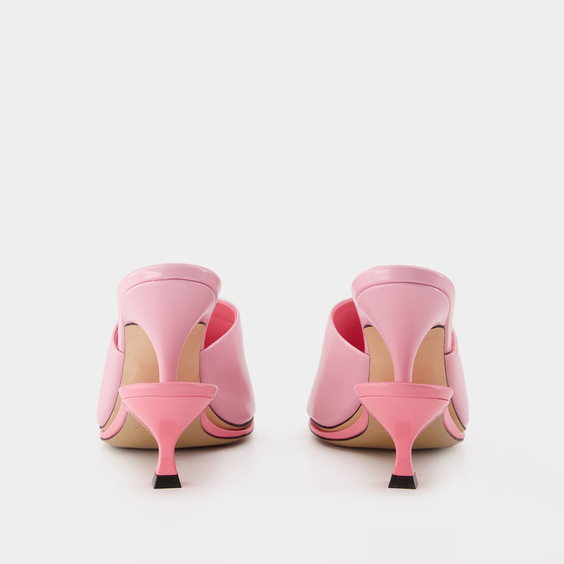 Les Doubles Mules - Jacquemus - Cuir - Rose