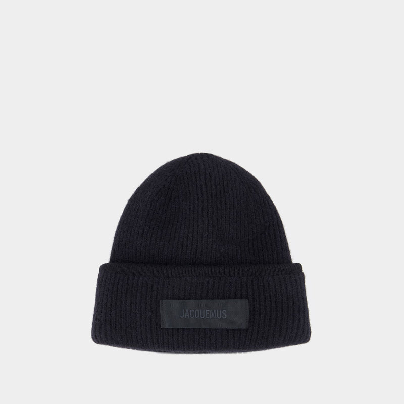 Bonnet Gros Grain - Jacquemus - Laine - Noir