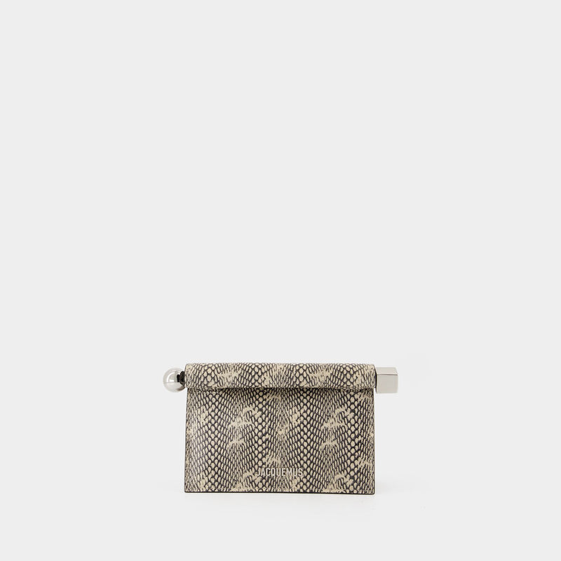 La Petite Pochette Rond Carré - Jacquemus - Cuir - Imprimé Animal