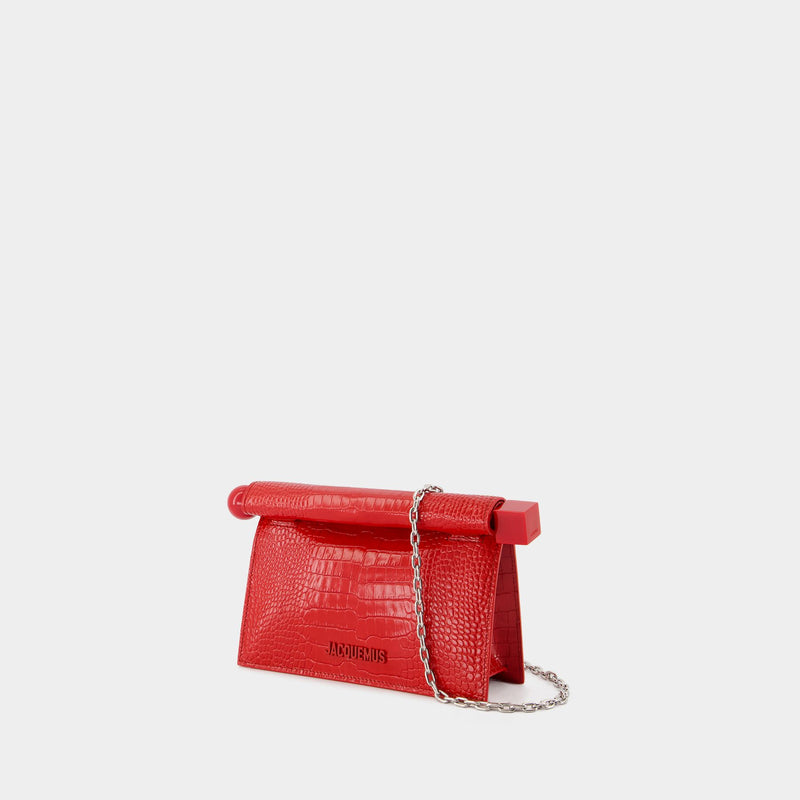 Pochette La Petite Pochette Rond C - Jacquemus - Cuir - Rouge