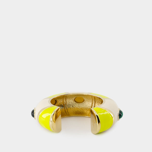 Bracelet Le Bracelet Rayures - Jacquemus - Métal - Blanc/Jaune