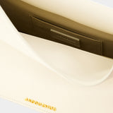 La Pochette Rond Carré - Jacquemus - Cuir - Blanc