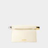 La Pochette Rond Carré - Jacquemus - Cuir - Blanc