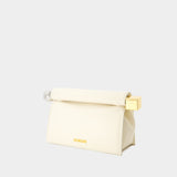 La Pochette Rond Carré - Jacquemus - Cuir - Blanc