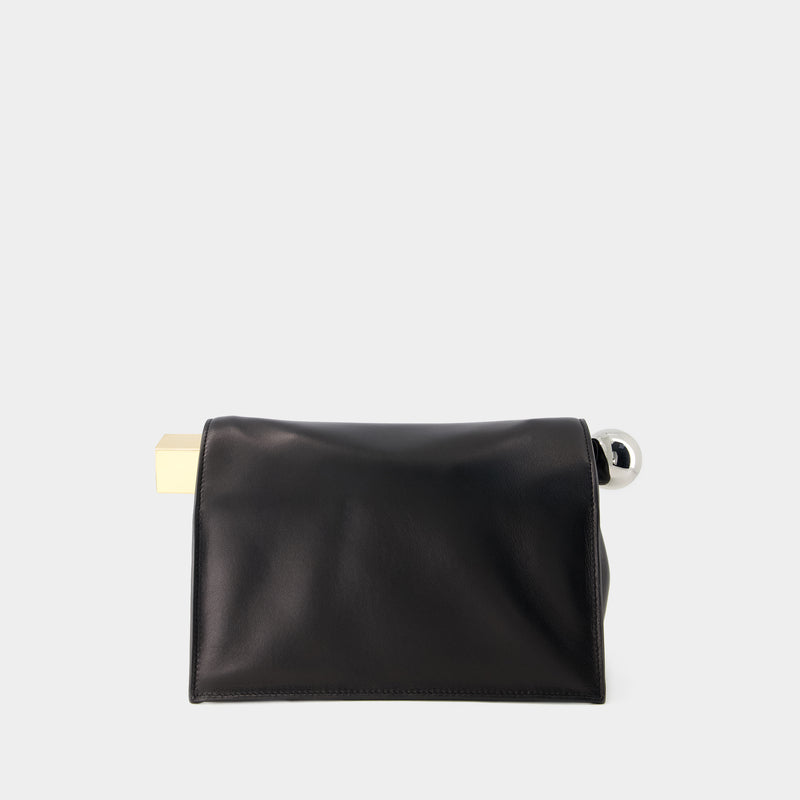 La Pochette Rond Carré - Jacquemus - Cuir - Noir
