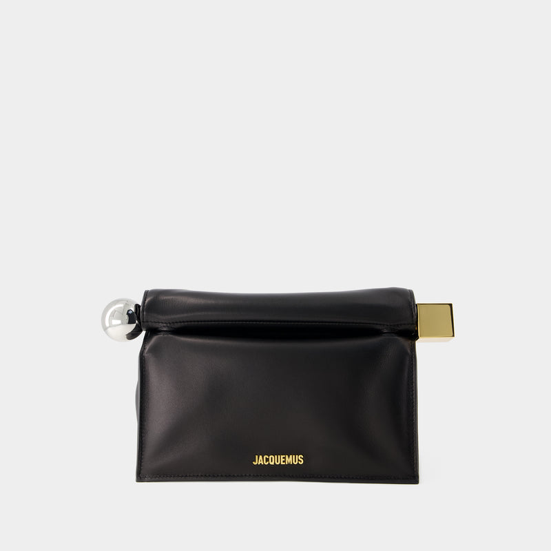 La Pochette Rond Carré - Jacquemus - Cuir - Noir