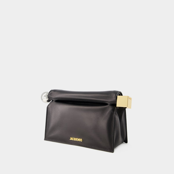 La Pochette Rond Carré - Jacquemus - Cuir - Noir