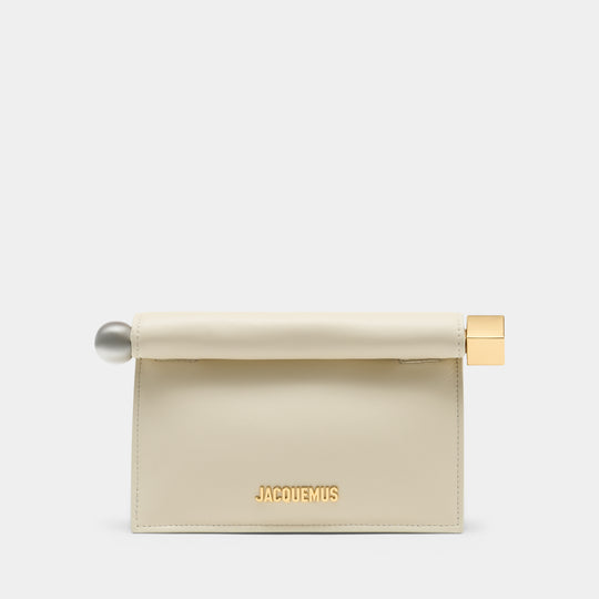 La Petite Pochette Rond Carré - Jacquemus - Cuir - Ivoire