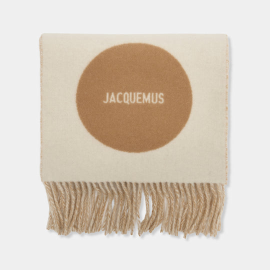 L'écharpe Rond Carré - Jacquemus - Laine - Beige