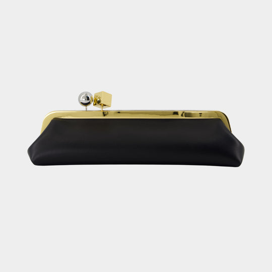 La Pochette Salon - Jacquemus - Cuir - Noir