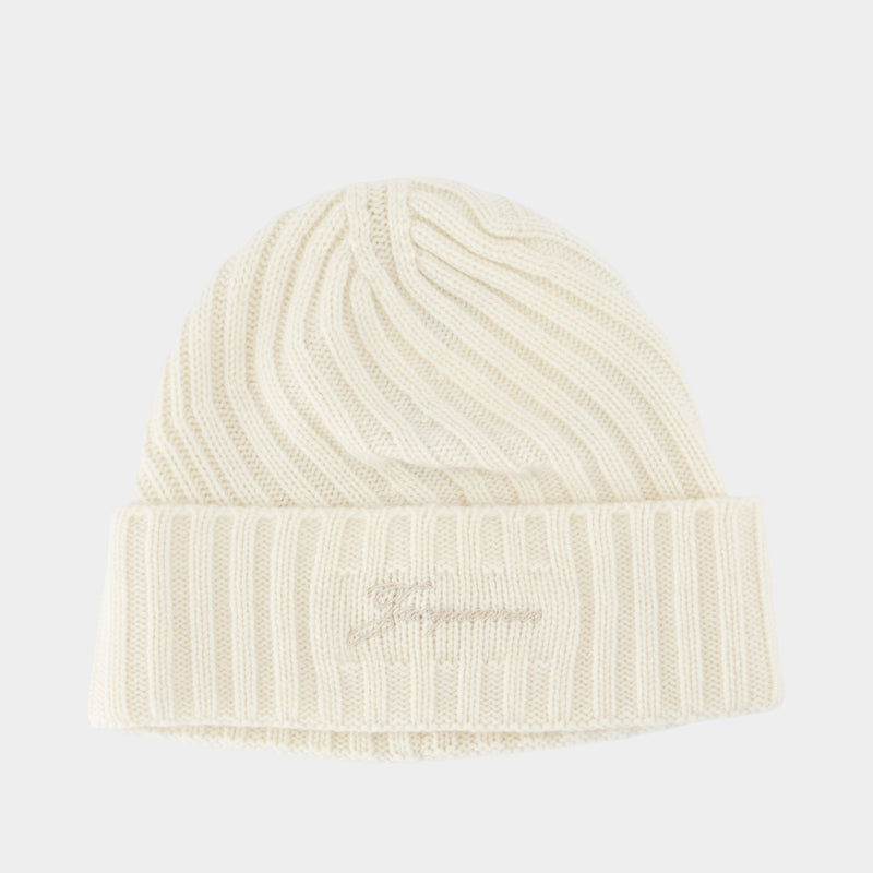Le Bonnet Tourni - Jacquemus - Cachemire - Blanc