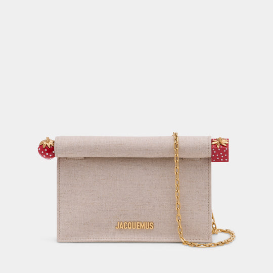 La Petite Pochette Rond Carré - Jacquemus - Coton - Beige