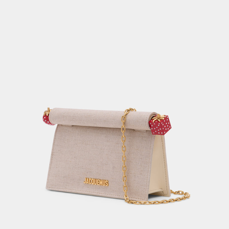 La Petite Pochette Rond Carré - Jacquemus - Coton - Beige