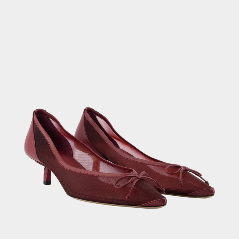 Les Escarpins Tourni B - Jacquemus - Cuir - Bordeaux