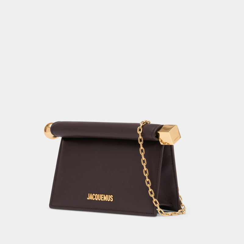 La Petite Pochette Rond Carré - Jacquemus - Cuir - Marron