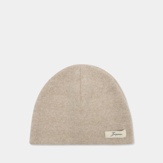 Le Bonnet Chevron - Jacquemus - Laine - Beige