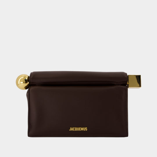 La Pochette Rond Carre - Jacquemus - Cuir - Marron
