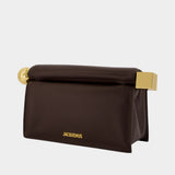 La Pochette Rond Carre - Jacquemus - Cuir - Marron