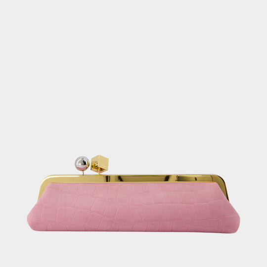 La Pochette Salon - Jacquemus - Cuir - Rose