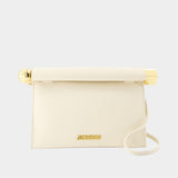 Le Sac Rond Carre - Jacquemus - Cuir - Ivoire