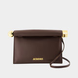 Le Sac Rond Carre - Jacquemus - Cuir - Marron