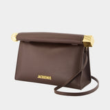 Le Sac Rond Carre - Jacquemus - Cuir - Marron