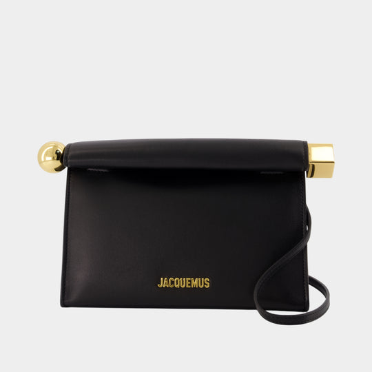 Le Sac Rond Carre - Jacquemus - Cuir - Noir