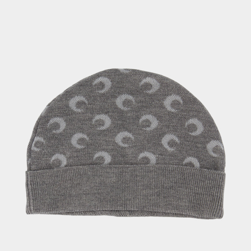 Bonnet Moon Jacquard  - Marine Serre - Laine - Gris