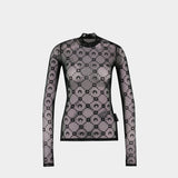 T-Shirt Moonogram Flock Second Skin - Marine Serre - Synthétique - Noir