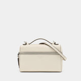 Sac À Main Slim Top Handle - Tory Burch - Cuir - Beige