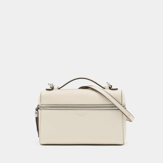Sac À Main Slim Top Handle - Tory Burch - Cuir - Beige