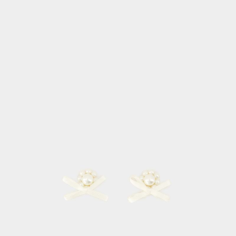 Boucles D'oreilles Petite Daisy - Simone Rocha - Synthétique - Blanc