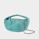 Sac Baby Cush en Cuir Bleu