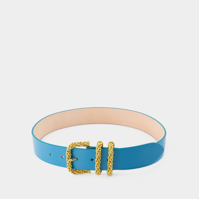 Ceinture - By Far - Cuir - Bleu