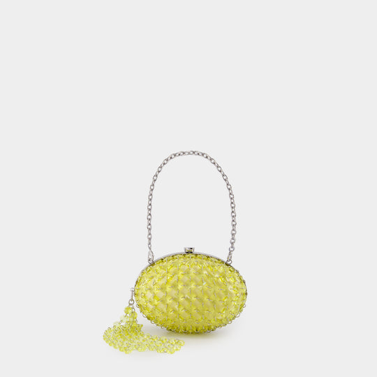 Pochette Oval Crystal Chain - SELF PORTRAIT - Synthétique - Jaune