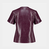 T-Shirt Ss - Courreges - Vinyl - Bordeaux