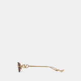 Lunettes De Soleil Vg0032s - Valentino - Métal - Doré