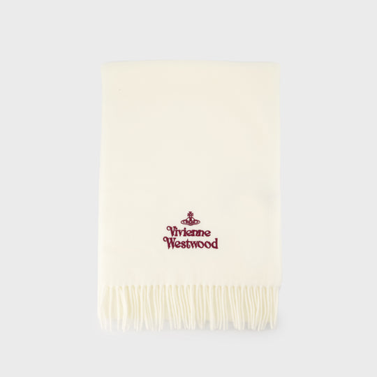 Écharpe 30x180 - Vivienne Westwood - Laine - Blanc