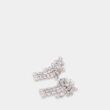 Boucles D'oreilles Crystal Dangle - SELF PORTRAIT - Perles - Argenté