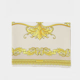 Foulard 90x90 New Barocco - Versace - Soie - Ivoire